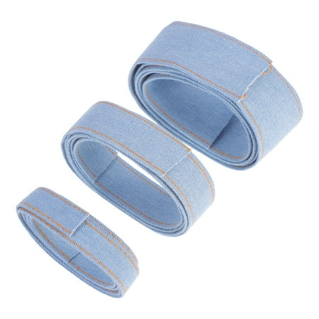 WHAMVOX 3Pcs Diy Craft Denim Ribbons Blue 2.5Cm X 100Cm Jeans Ribbon for Garlands