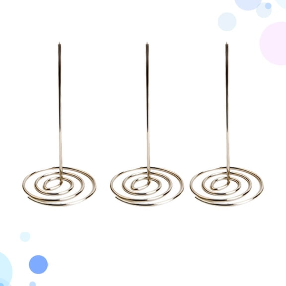 WHAMVOX 3Pcs Metal Document Holder Silver 14.5x7.5in for Office Use Holding Memo Receipts Checks