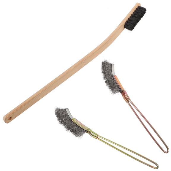 WHAMVOX 3Pcs Narrow Design Brush for Bird Cage Cleaning Accessories 9.4x1.6x0.8in