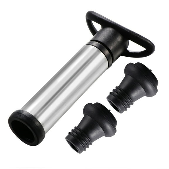 WHAMVOX 3Pcs Vaccum Wine Saver Vacuum Pump Wine Preserver Set with 2 Reusable Cork Stoppers