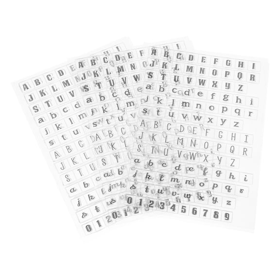 WHAMVOX 3pcs Alphabet Number Stamps Set Clear Silicone Stamps Planner Decoration For Diy Crafting Scrapbooking Card Making Journaling