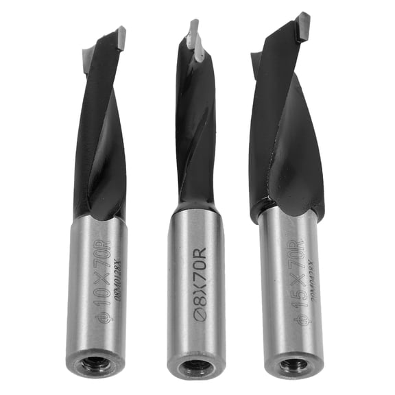 WHAMVOX 3pcs Black Woodworking Drill Bits Alloy Iron Splitter for Violin Use High Efficiency Size 0.5 Inch