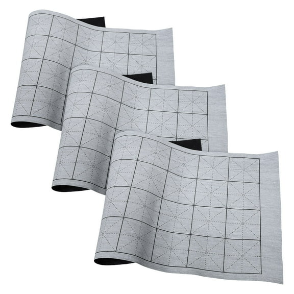WHAMVOX 3pcs Chinese Calligraphy Xuan Paper Writing Sumi Paper Xuan Paper Rice Paper with Grids for Students Beginners Practice Japanese Calligraphy Grey