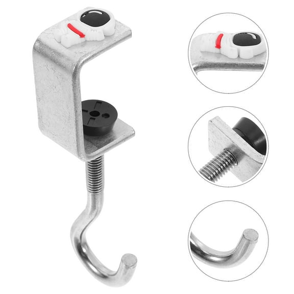 WHAMVOX 3pcs Hanging Clamps Desk Hook Bag Hook Backpack Hooks Desk Mount Hook Desk Mounting Hook Handbag Hook For Desk Clamp On Backpack Hook