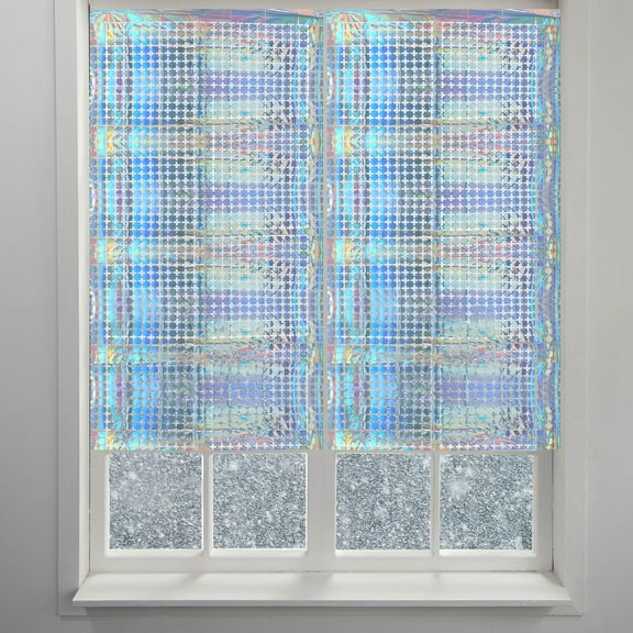 WHAMVOX Disco Foil Fringe Curtain Metallic Backdrop for Party Photo Booth Props Birthday Decor Multi 70s 80s Theme PET