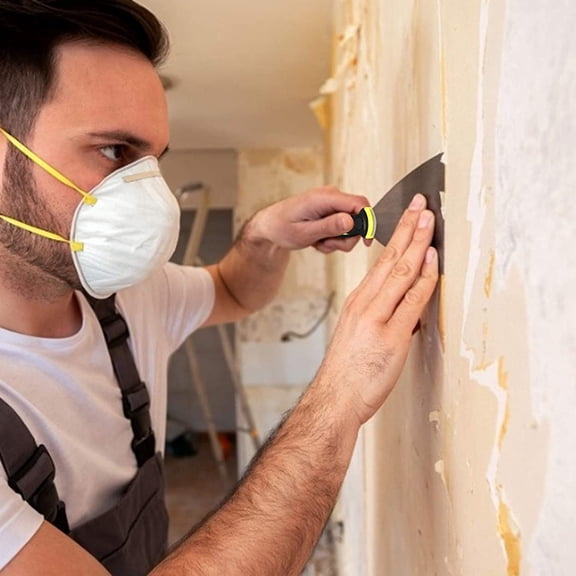 WHAMVOX 3pcs Kitchen Scraper Tools Stainless Steel Oil Stains Scraper Kitchen Cleaning Scraper