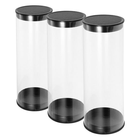 WHAMVOX 3pcs Portable Golfing Ball Case Transparent Golf Ball Tube Outdoor Golf Ball Carrying Box Clear Golf Box