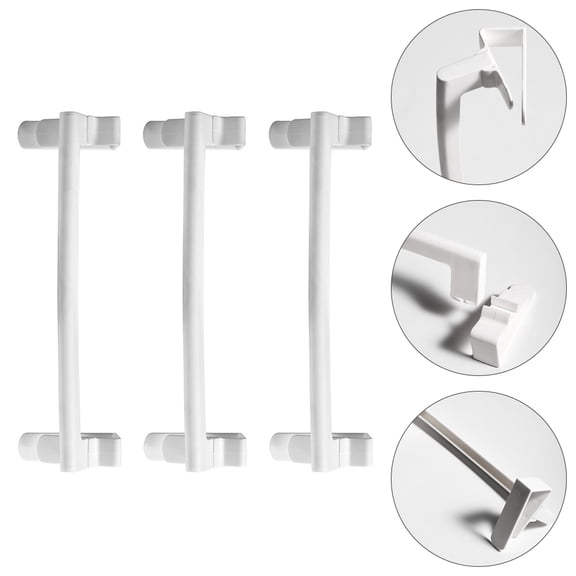 HOOWIFFY Clip On Bracket White Abs Easy Installation For Homeowners Families 3Pcs 9.4x2.8x2.4in