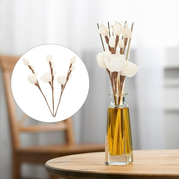 WHAMVOX 3pcs Rice Paper Diffuser Sticks Flower Fragrance Diffuser For Home Replacement Essential Oil Aroma Diffuser Sticks For Bedroom Bathroom And Office Decor