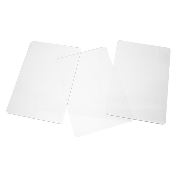 WHAMVOX 3pcs Transparent Engraving Cutting Mats Acrylic Carving Boards Lightweight Portable Non-Slip Clear Crafting Pad For Quilting Paper Cutting Art Projects