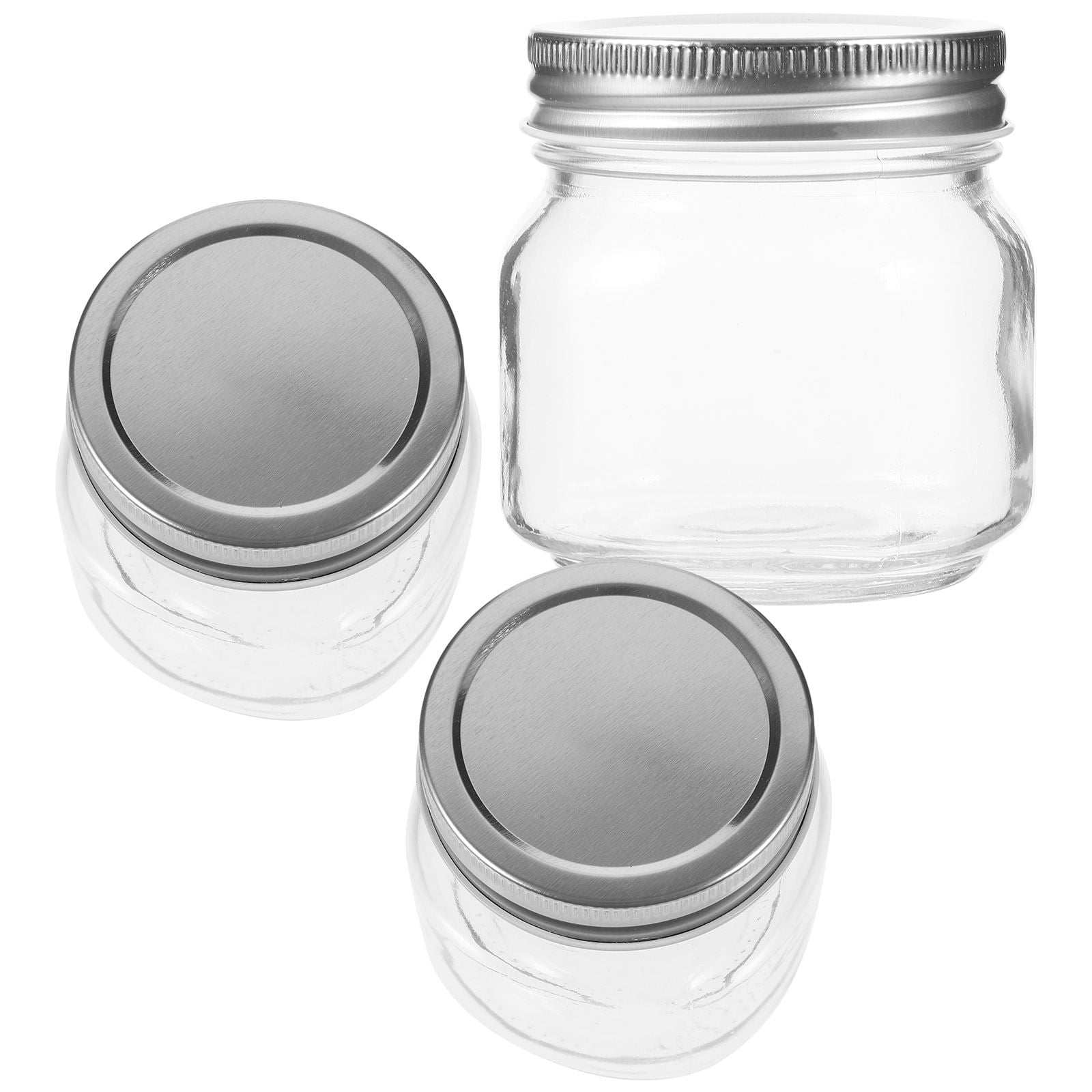 Jar Container Transparent WHAMVOX 3pcs Transparent Jars with Lids Honey Containers Jam Dispenser ...