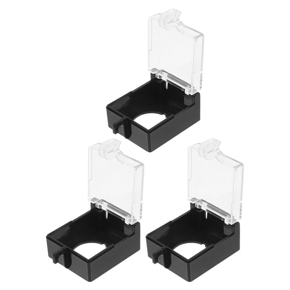 FESTFENDS Industrial Settings Button Cover Transparent 3Pcs 1.65X1.45X0.86In