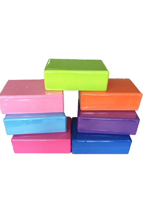 3pcs Yoga Bricks EVA High Density Yoga Training Practice Auxiliary Tool Bricks for Woman Man Lady (Random Color)