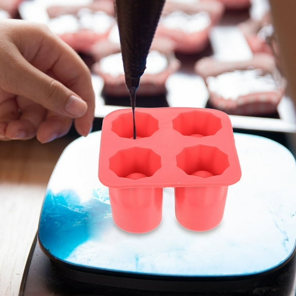 WHAMVOX 4 Cup Shape Ice Mold Shooter Cube Tray Summer Cool