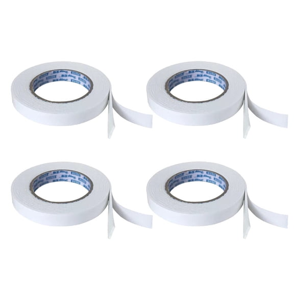 WHAMVOX 4 PCS 300x3cm Mounting Adhesive Tape Double Side Hyperviscosity Tape for Auto Trims (White)