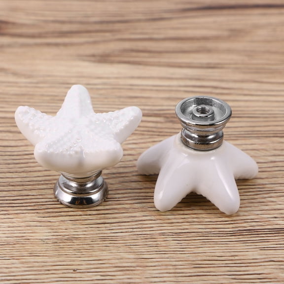 SKISUNO Closet Knob Cabinet Knob Ceramic White DIY Enthusiasts Kitchen Use 4 PCS