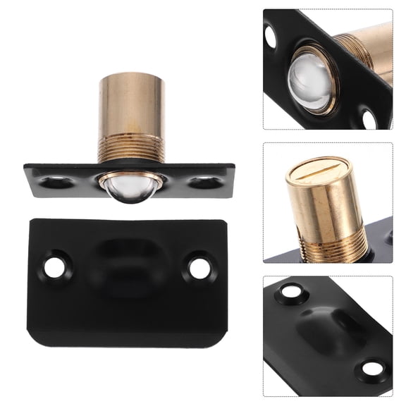 WHAMVOX 4-Pack Black Magnetic Door Catch for Closet, Cabinet, Multi-Functional Exterior Hardware