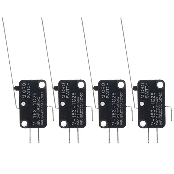 WHAMVOX 4 PCS Waterproof Momentary Push Button 2 Long Hinge Lever Micro