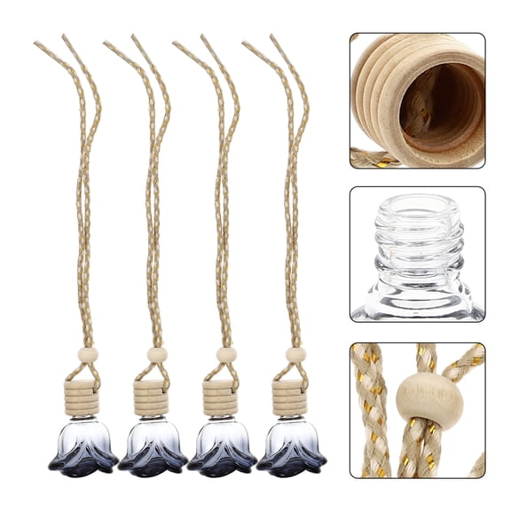 WHAMVOX 4 Pcs Aromatherapy Car Diffuser Bottle Perfume Pendant Fragrance
