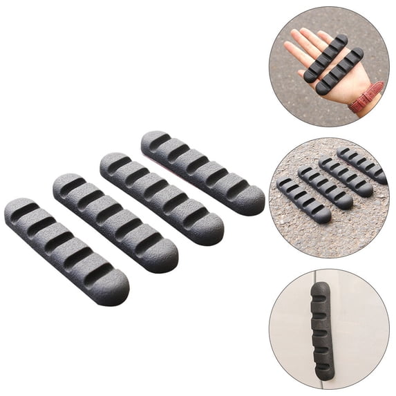 WHAMVOX 4 Pcs Auto Door Protector Accessories Shock Bumper Guard Black