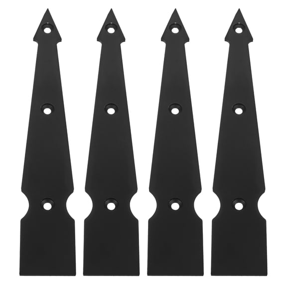 WHAMVOX 4 Pcs Black Hinges for Interior Doors Garage Decor Hardware Corner