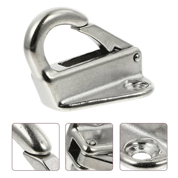 WHAMVOX 4 Pcs Boat Hooks Marine Hook Boat Accessories Hooks 4.30X3.50X3.00CM Silver