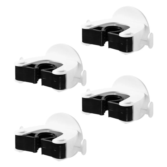 WHAMVOX  4 Pcs Broom Holder Mop Clip Easy Installation Hanger Wall-mounted Racks