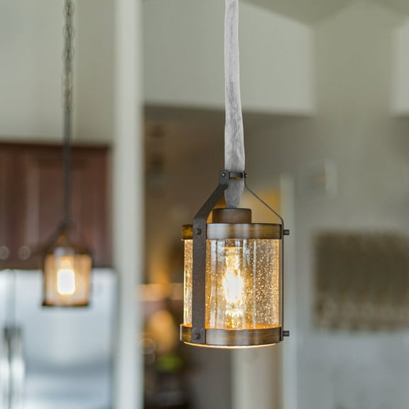 WHAMVOX 4 Pcs Burlap Fabric Decor for Ceiling Light 60.00X3.00X3.00CM Grey