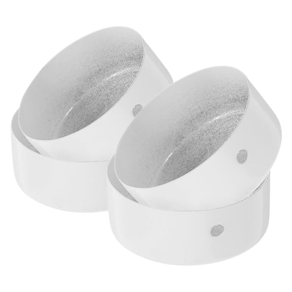 WHAMVOX 4 Pcs Cable Railing Handrail Cover Plate Metal Stair End Caps White