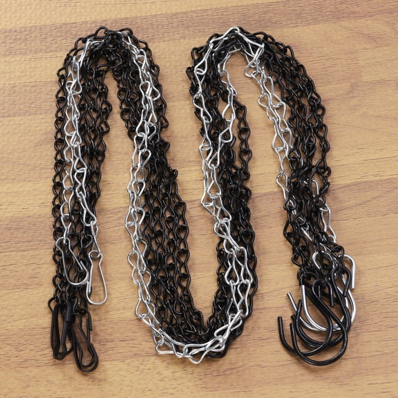DECORNIJIA Hanging Chain Planter 8 Shape Iron for Plant Baskets 4pcs