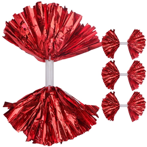 WHAMVOX 4-Pack Cheerleading Pom Poms Flower Dance Props for Cheerleader Performance and