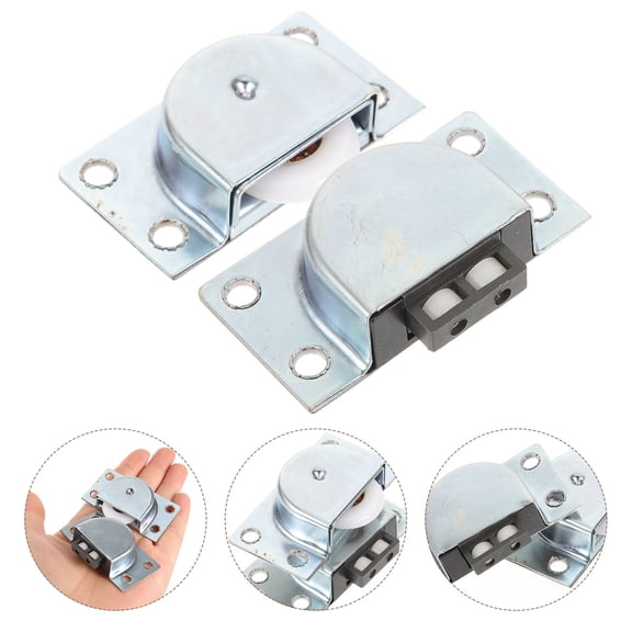 WHAMVOX 4 Pcs Closet Door Rollers Replacement Cabinet Furniture Sliders for Carpet Sliding