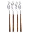 thumbnail image 1 of ROMANSENTIAL Stainless Steel Silverware Flatware Set 4Pcs Wood Color, 1 of 8
