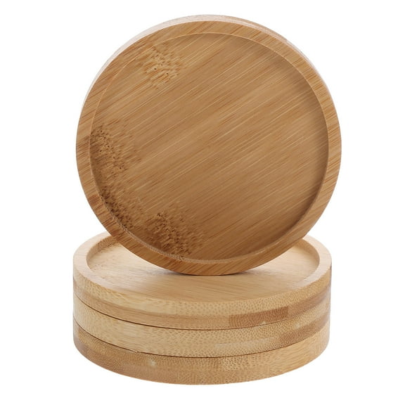 WHAMVOX  4 Pcs DIY Handmade Coaster Tile Coasters for Crafts Child Beige