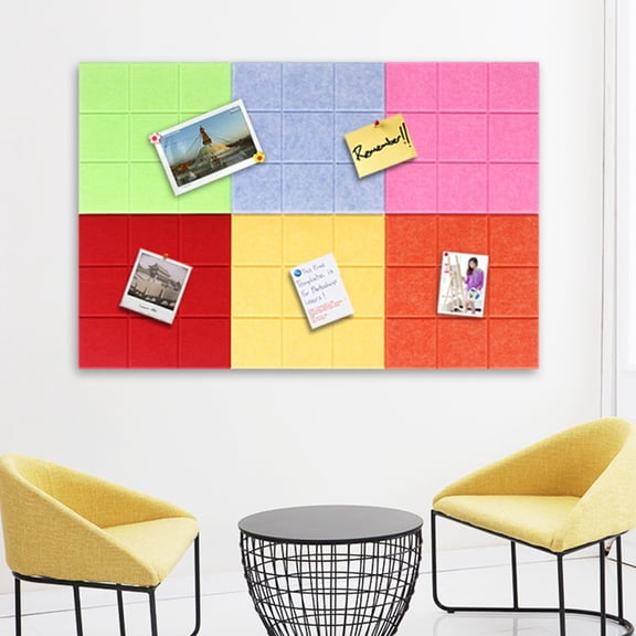 WHAMVOX  4 Pcs DIY Message Board Square Wall Artworks Decor Sign Office