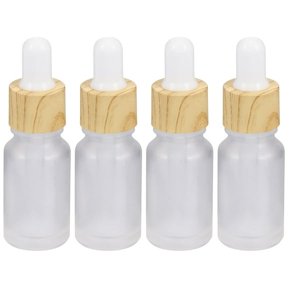 WHAMVOX  4 Pcs Essential Oil Bottle Dropper Bottles Droppers Travel Transparent