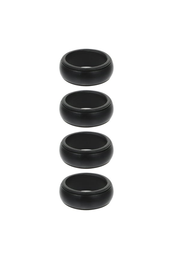 4 Pcs Finger Ring Protector Stackable Exercising Man Fitness Black