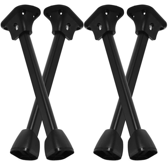 WHAMVOX 4 Pcs Folding Table Base Adjustable Removable Reinforce Legs Work Black