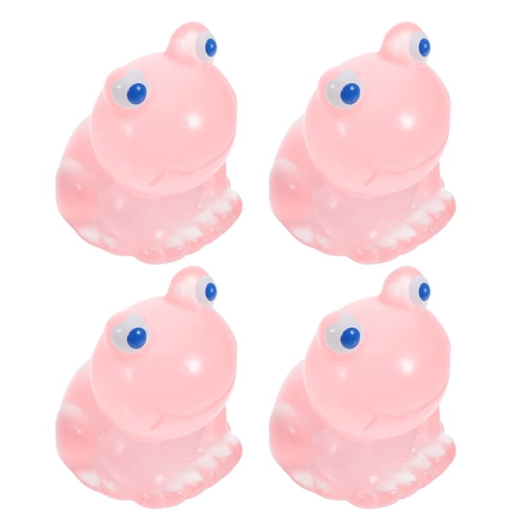 WHAMVOX  4 Pcs Frog Decorations Tiny Frogs to Hide Glow-in-the-dark Ornaments