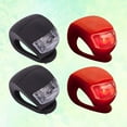 thumbnail image 1 of WHAMVOX  4 Pcs Frog Lamp Beetle Waterproof Bike Lights Black and Red, 1 of 8