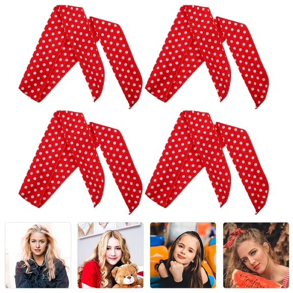 WHAMVOX 4-Pack Lightweight Dot Pattern Headbands for Women, Comfortable and Stylish Hair Accessories, Easy to Wear