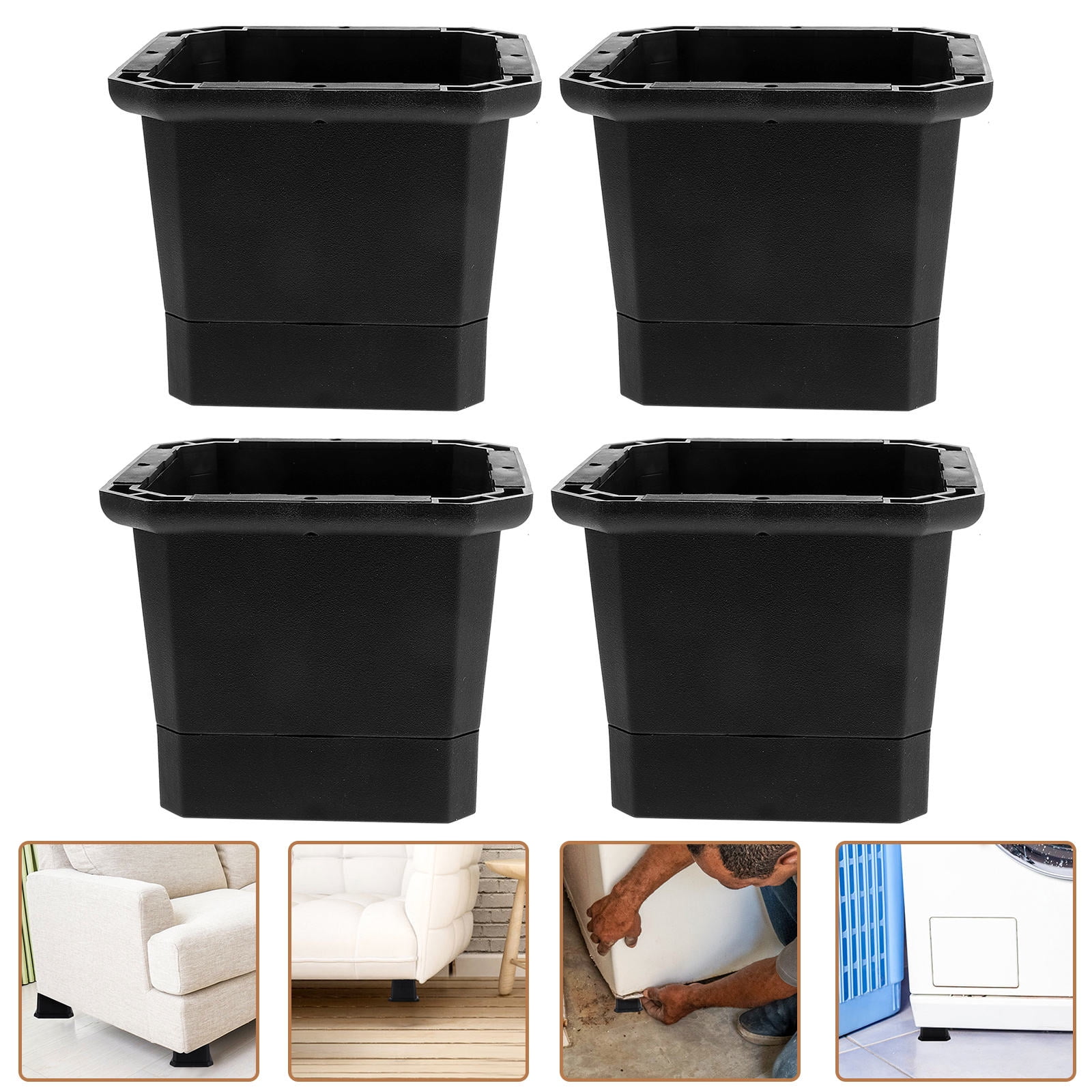 SEWCHICS Sofa Riser Blocks Rubber for Chair and Couch 4Pcs 9X9X4.5In ...