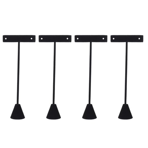 ROMANSENTIAL 4Pcs Black Ear Studs Rack with Fine Workmanship and Easy Use Jewelry Display Stand