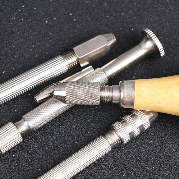 WHAMVOX 4 Pcs Hole Puncher Drills Single Head Home Double Heads Hand