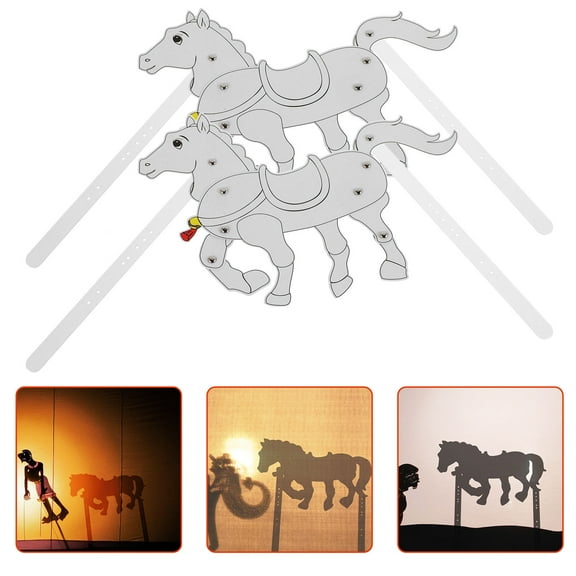 WHAMVOX 4 Pcs Horse Puppet Craft Animation Performances Puppets Child