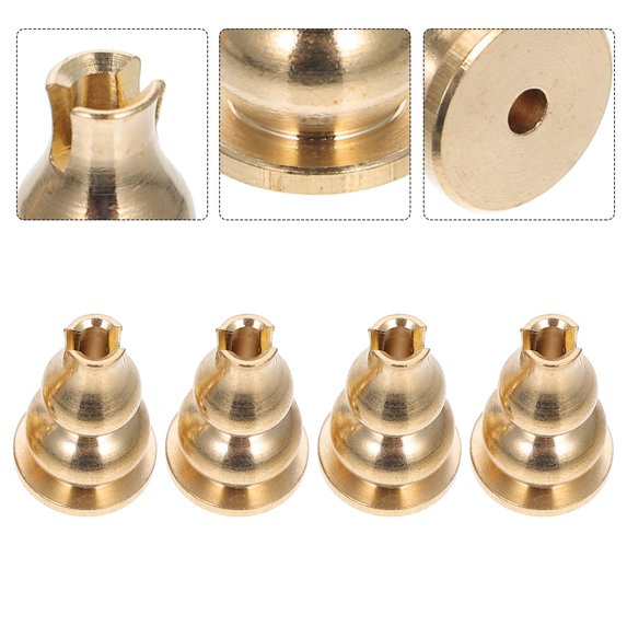 Luxshiny Home Decor Gourd Incense Holder Golden 4Pcs 1.1x0.6x0.3in