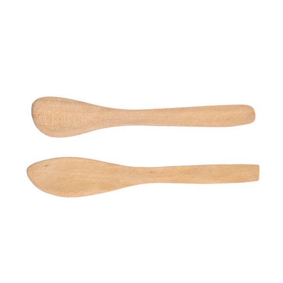 WHAMVOX 4 Pcs Japanese-style Lotus Wood Bread Practical Butter Round Head Kitchen Supply - 15.5x2.7cm (Picture 1)