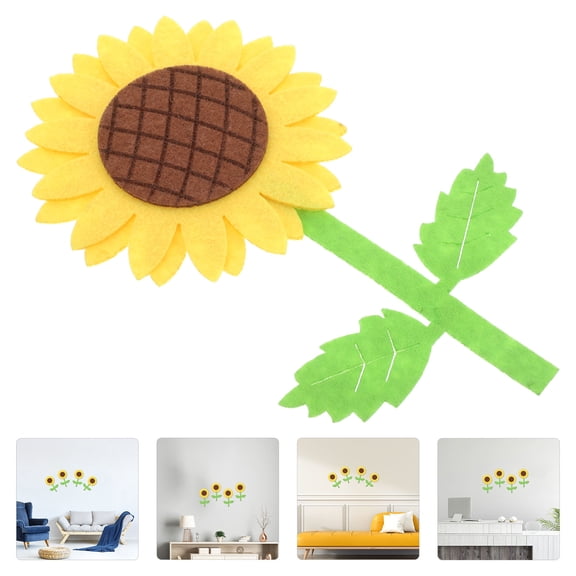 WHAMVOX  4 Pcs Kids Room Wallpaper Sunflower Decoration Child Toddler