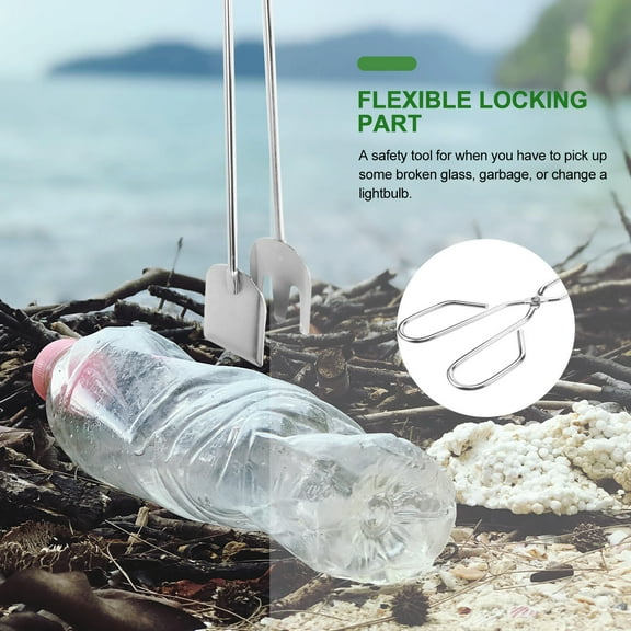 WHAMVOX  4 Pcs Long Handled Grabber Trash Pickup Stick Garbage Tongs Elder