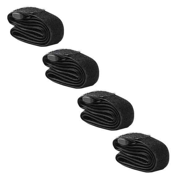 WHAMVOX 4-Pack Black Heavy Duty Luggage Tie Down Straps for Travel, Packing, Securing and Organizing Bags